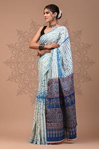 Vente en gros Premium exclusif Chanderi Saree avec Ajrak imprimé et chemisier de course assorti pour vêtements ethniques pour femmes - Product Image 6