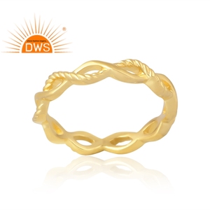 Anillo de Plata de Ley 925 chapado en oro de 18 quilates, joyería fina Demi para mujer, regalo para ella - Product Image 1