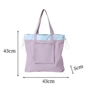 Polyester Tote Bag 43cm X 43cm X 5cm Zipper Closure Multiple Pockets Unisex Minimalist Style Soft Handle Interior Pocket - Product Image 1