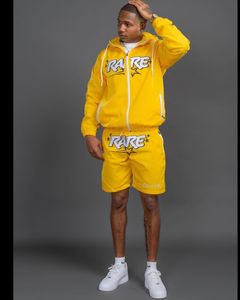 Áo gió Tracksuit ngắn thiết lập Hoodie và quần short người đàn ông chạy bộ tập thể dục MẶC ĐÔI bộ-áo gió ngắn Tracksuit - Product Image 5