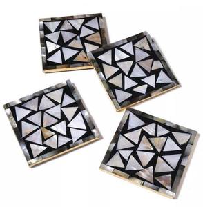 Posavasos Clásicos Premium con Incrustaciones de Nácar, Ecológicos, de 10 mm de Grosor, Elegantes y Duraderos, Decoración de Mesa para el Hogar, Hoteles y Restaurantes - Product Image 4