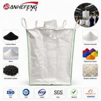 Sac vrac FIBC en forme de U à quatre coins avec bandes renforcées en U, couture de bord ondulé vert anti-fissures, forme carrée sans gonflement