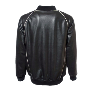 Wholesale Premium Fabric Genuine Leather Men's <b>Slim</b> <b>Fit</b> Biker <b>Jacket</b> Plus Size Waterproof Winter Fashion Outerwear OEM - Product Image 1