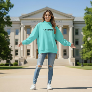 Sudaderas de Forro Polar de Manga Larga para Invierno y Otoño, Estilo Urbano, OEM, Sudadera Escolar con Cuello Redondo, Poliéster/Algodón, Personalizable - Product Image 1