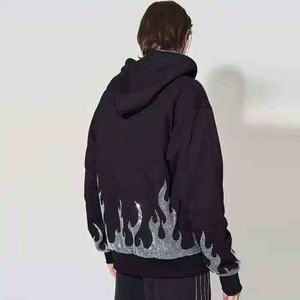 เสื้อฮู้ดหินคริสตัลไรน์สโตนประกายระยิบระยับสำหรับผู้ชายเสื้อมีฮู้ดระบายอากาศได้ซิปด้านบนของผู้ชายซิปเต็มเราเสื้อฮู้ดเทอร์มอล100% ผ้าฝ้าย - Product Image 5