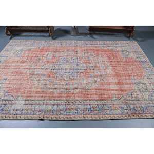 Grand tapis turc de 6x8,9 pieds, tapis rouge uni vintage - Product Image 3