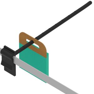 Gancho de exhibición negro con solapa de 150 mm categoría de producto - Product Image 2