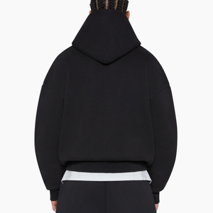 Sweat à capuche OEM en molleton de coton biologique épais, doublure satinée, personnalisable avec logo, pour homme, séchage rapide, respirant, avec poches, idéal pour l'hiver et le streetwear. - Product Image 2