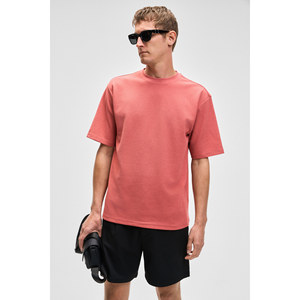 GRIMELANGE CHIC เสื้อยืดผ้าฝ้ายเนื้อสัมผัสพิเศษสำหรับผู้ชายทรงหลวม - Product Image 3