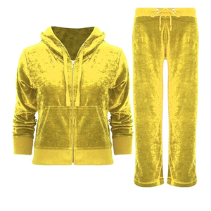 Conjunto de chándal de invierno ecológico para mujer, nuevo entrenamiento de terciopelo con estampado de lavado ácido informal, cuello cálido para invierno, maternidad - Product Image 4