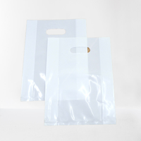 Sacs en plastique personnalisés avec poignées découpées pour salons professionnels, cadeaux promotionnels et achats en détail