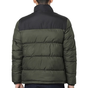 High Quality Men Hooded Puffer Jacket Winter Warm Wear Wholesale <b>Waterproof</b> Windproof Front Logo Zipper Closure Solid Pattern - Product Image 2