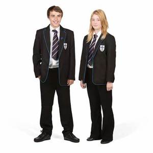 Pantalones personalizados, uniforme escolar, vestido clásico juvenil, Unisex, informal, ajustado, pantalón frontal plano, pantalones, uniforme escolar unisex - Product Image 1