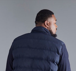 Chaqueta Bomber Acolchada Azul Marino para Hombre, con Cuello Alto, Logotipo Personalizado, Tejido de Poliéster Transpirable, Talla Grande y Diseño con Capucha - Product Image 5