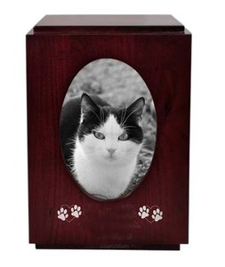 Urnas de cremación de madera hechas a mano de estilo americano de alta calidad para cenizas de gatos y perros, urnas funerarias al por mayor para mascotas - Product Image 6