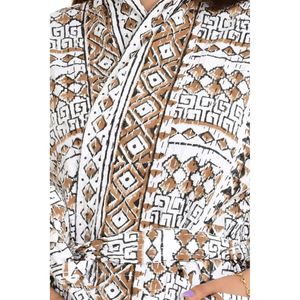 100% Cotton Kantha <b>Stitch</b> Reversible Long Kimono Handmade Unisex Robe De Point Swimsuit Cover Ups with Unique Motif for Women - Product Image 2