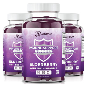 Meilleures ventes, soutien du système immunitaire, vitamine C, zinc, bonbons gélifiés, complément alimentaire, extrait de sureau noir pour adultes - Product Image 1