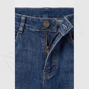Jeans en denim personnalisés pour hommes, couleur unie, fabriqués sur mesure, 100% coton, décontractés, coupe slim droite, techniques brodées - Product Image 4