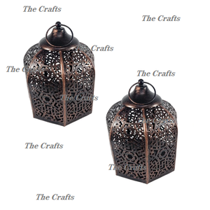 Linterna colgante de hierro y vidrio, linterna colgante de tamaño y forma personalizados para accesorios de decoración de boda y hogar - Product Image 2