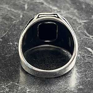 Anillo de Plata Hecho a Mano con Ónix Negro, Diseño de Espada Zulfiqar, Joyería Islámica, Anillo de Regalo para Hombre, Coleccionable Cultural - Product Image 6