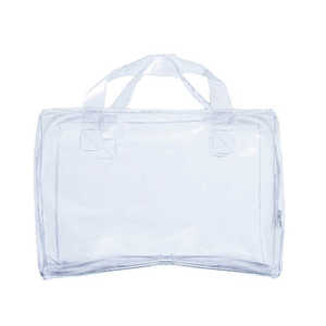 Nuevo producto Color claro 39X41 Tela de PVC Cremallera de Vietnam Bolsa de PVC cosmética de moda hecha de Material de PVC transparente - Product Image 1