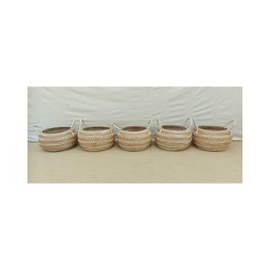 Handwoven Seagrass Belly <b>Basket</b> Natural Storage Solution for Home Decor <b>Laundry</b> and Nursery Organization - Product Image 1