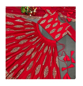 Venta caliente diseñador nupcial Lehnga Choli para fiesta de boda desgaste Lahnga Choli India 2023 vestido de diseño a precio mayorista - Product Image 1