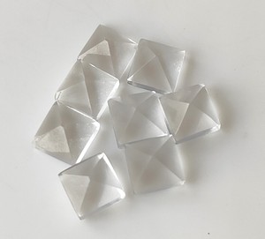 อัญมณีหลวมทรงเหลี่ยมใส6มม. ถึง12มม. ทำด้วยมือคริสตัลควอทซ์ธรรมชาติสำหรับทำเครื่องประดับอัญมณีปรับเทียบ - Product Image 2