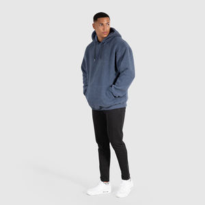 Pull-over d'hiver à capuche en polaire Sherpa pour hommes, veste doudoune d'hiver avec patchwork brodé, bloc de couleurs et capuche - Product Image 4