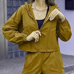 Chaqueta cortavientos elegante Zip APP en lila-Personalizar colores, precios al por mayor de 2 piezas, proveedor a granel - Product Image 1