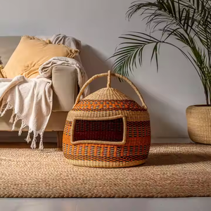 Seagrass Indoor Cat House Tejido natural Hecho a mano Precio barato Venta al por mayor Ecológico Hogar para gatos - Product Image 3