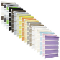 Persianas Enrollables Zebra BOJANEK, Persianas Horizontales de Día y Noche, Estilo Moderno con Cuerda de Perlas, Tela de Poliéster que Filtra la Luz, para Hogar y Oficina