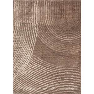 พรมไหมไผ่ผสมขนสัตว์ถักมือลายอะแซเลีย สีเบจ-น้ำตาล ลายแบบนามธรรม สำหรับบ้าน ห้องโถง รูปทรงสี่เหลี่ยมผืนผ้า หนา 10 มม. สำหรับห้องวัยรุ่น รุ่น Esk-344 - Product Image 1