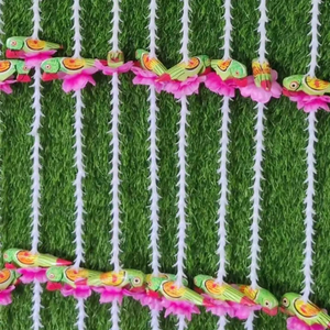 8 ft Lilly Rajanigandha Avec Parots Et Fleurs Tentures Pour Décoration De Mariage Indien Mehndi Décoration - Product Image 1