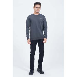 Custom logo Men's BAILZ Crew Neck Sweatshirt Long Sleeves Solid Pattern 3D Embroidery Anti-Wrinkle Screen <b>Printed</b> XXS for Autumn - Product Image 6
