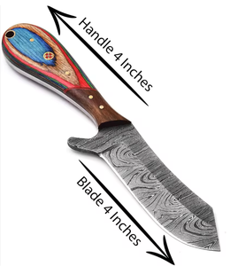 มีดโบวี่สำหรับล่าสัตว์ ดามัสกัส งานแฮนด์เมด ใบมีดคงที่ ปลายแหลม ดีไซน์อุตสาหกรรม รุ่น Bull Cutter รับผลิตตามสั่ง (OEM) สีตามสั่ง พร้อมสายคาด - Product Image 4