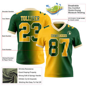 Maillot de football américain pour les jeunes Uniforme de performance respirant de style professionnel pour l'entraînement scolaire en club et le jeu de match d'entraînement - Product Image 2