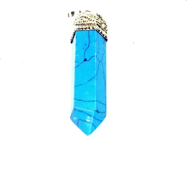 Excellent Turquoise Pencil Pendant Gemstone Necklace Pendants Gift Hexagon Trendy Wholesale Natural Antique Silver Buy Online