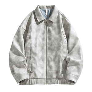 Chaqueta Informal de Piel de Cocodrilo Auténtica para Hombre, Chaqueta con Cierre de Cremallera, Mangas de Piel de Oveja, Novedad - Product Image 1