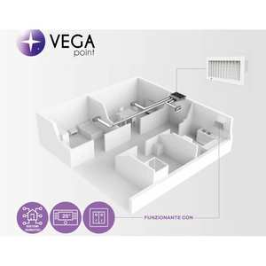 Boquilla de Salida Ajustable Motorizada de Plástico Blanco para Sistemas HVAC, Rejillas y Grelas, Instalación en Techo - Tecnosystemi - Product Image 6