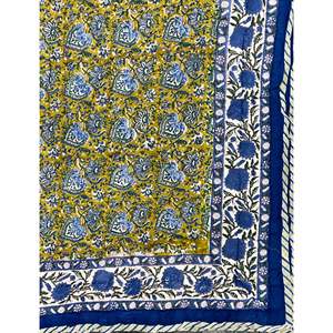 Colcha Kantha Tradicional de Algodón Estampada a Mano con Diseño Floral de Patchwork Hecho a Mano para el Hogar, Verano e Invierno - Product Image 2