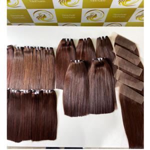 Fashional Bourgogne Bonestraight Vietnamien Meilleure Vente Personnalisable Couleur Longueur Vierge Remy Machine Double Trame Plat Perruque - Product Image 2