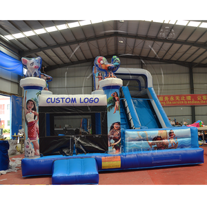 Castillo Inflable Comercial Blanco de Fácil Instalación, Tamaño Personalizado, con Doble Tobogán, Combinado - Product Image 1