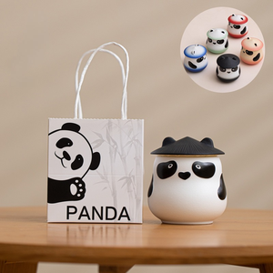 Boîte à thé <span class=keywords><strong>panda</strong></span> créative boîte-cadeau boîte de rangement scellée fleur thé thé noir boîte en céramique cadeaux d'ameublement - Product Image 1