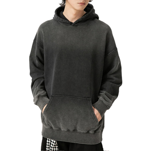 Sudadera con Capucha de Felpa 100% Algodón para Hombre, al por Mayor, con Hombros Caídos, Logotipo Personalizado, Secado Rápido, Transpirable, Ropa Exterior Informal de Invierno - Product Image 3