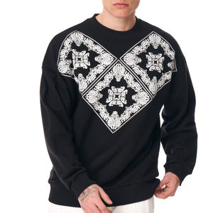 Sweat-shirt à épaules tombantes surdimensionné pour homme en vrac Meilleure qualité Basiques pour homme Sweat-shirt à col rond surdimensionné en coton mélangé - Product Image 5