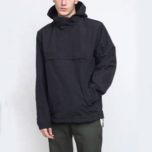 Chaqueta cortavientos impermeable de peso ligero de tela de gran calidad para hombres con logotipo personalizado - Product Image 5