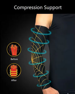 Protège-coudes unisexe légers et respirants en 100 % polyester avec protection solaire pour le sport et le basketball - Product Image 6