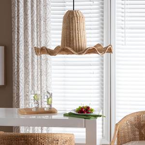 โคมไฟหวายสานแบบสร้างสรรค์จากธรรมชาติโคมไฟระย้ารูปคลื่นที่เป็นเอกลักษณ์สำหรับตกแต่งบ้านและการออกแบบให้แสงสว่างเป็นมิตรกับสิ่งแวดล้อม - Product Image 5