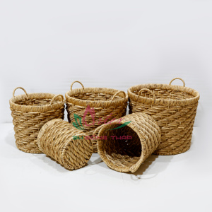 Artex Dong Thap Jacinto de agua Tejido plegable Ecológico Cesta de lavandería hecha a mano Pañal de guardería para bebé Caddy Regalo Picnic - Product Image 2